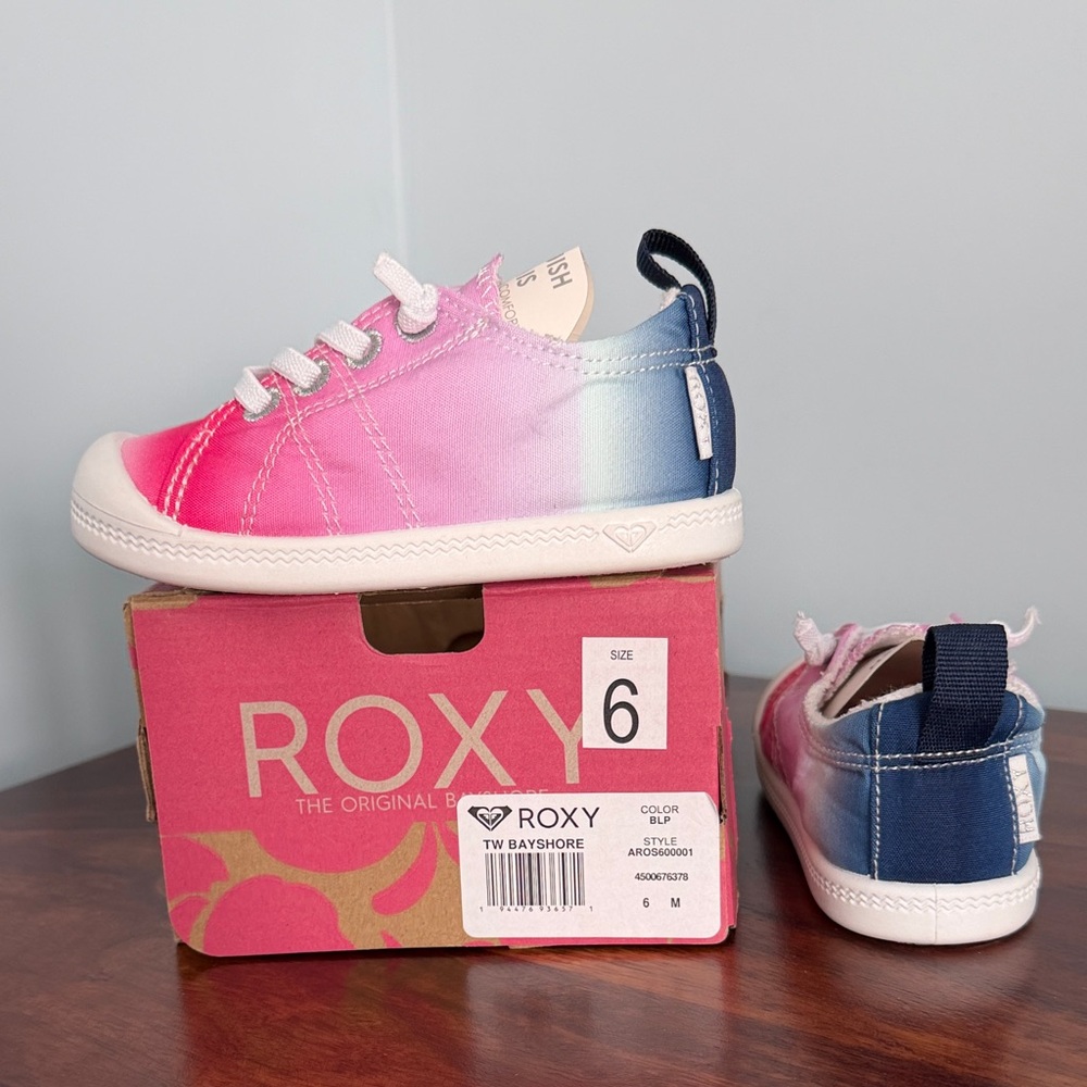 NEW Roxy TW Bayshore Slip On Sneaker - Toddler Girls 6